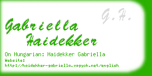 gabriella haidekker business card